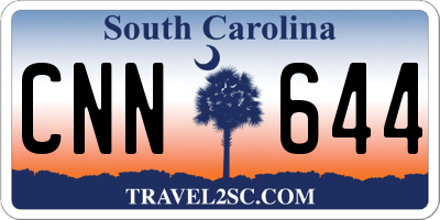 SC license plate CNN644