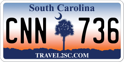 SC license plate CNN736