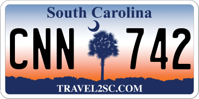 SC license plate CNN742