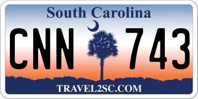 SC license plate CNN743