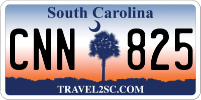 SC license plate CNN825