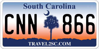 SC license plate CNN866