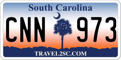 SC license plate CNN973