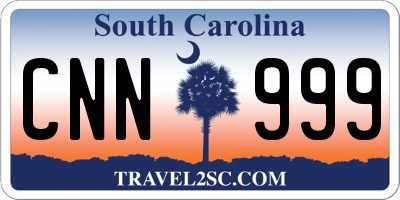 SC license plate CNN999