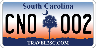 SC license plate CNO002