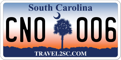 SC license plate CNO006