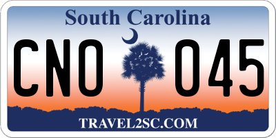 SC license plate CNO045