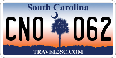 SC license plate CNO062