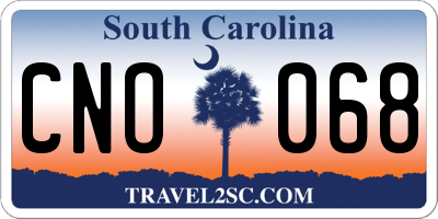SC license plate CNO068