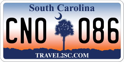 SC license plate CNO086