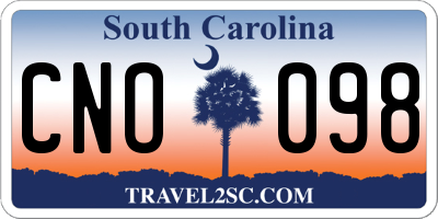 SC license plate CNO098