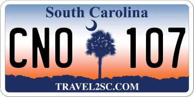 SC license plate CNO107