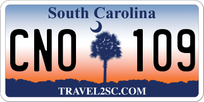 SC license plate CNO109