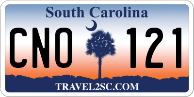 SC license plate CNO121