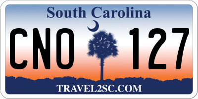 SC license plate CNO127