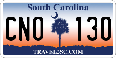 SC license plate CNO130