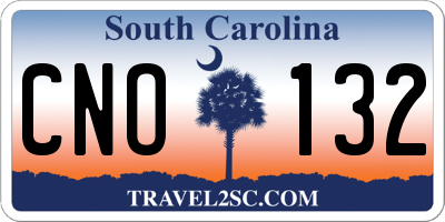 SC license plate CNO132