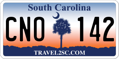 SC license plate CNO142