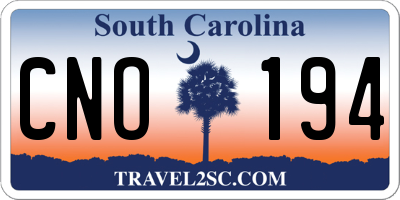 SC license plate CNO194