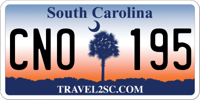 SC license plate CNO195