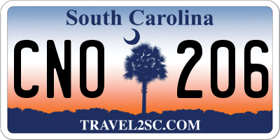 SC license plate CNO206