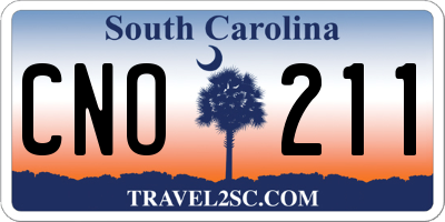 SC license plate CNO211