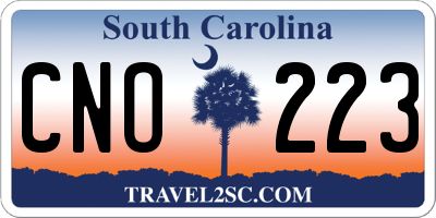 SC license plate CNO223