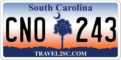 SC license plate CNO243