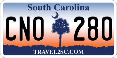 SC license plate CNO280