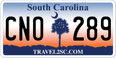 SC license plate CNO289