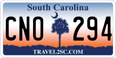 SC license plate CNO294