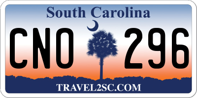 SC license plate CNO296