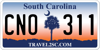 SC license plate CNO311