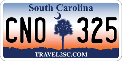 SC license plate CNO325