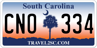 SC license plate CNO334