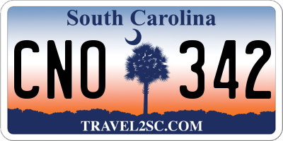 SC license plate CNO342