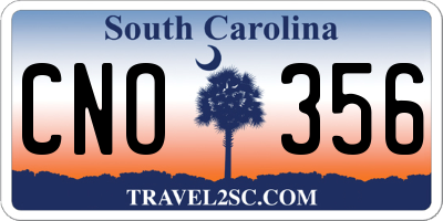 SC license plate CNO356