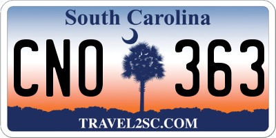 SC license plate CNO363