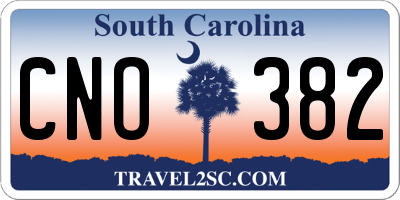 SC license plate CNO382