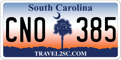 SC license plate CNO385