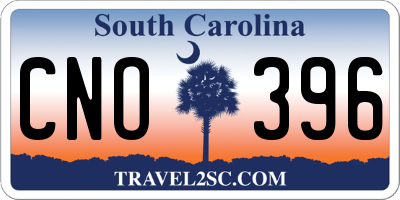 SC license plate CNO396
