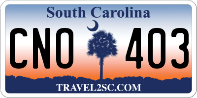 SC license plate CNO403