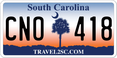 SC license plate CNO418