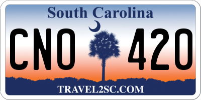 SC license plate CNO420