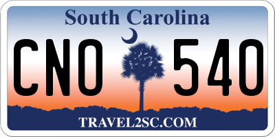SC license plate CNO540