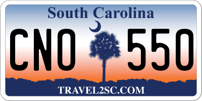 SC license plate CNO550