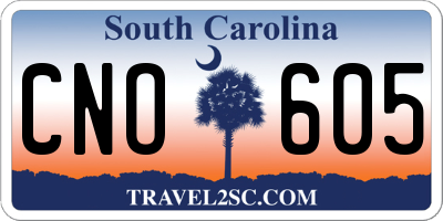 SC license plate CNO605