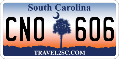 SC license plate CNO606