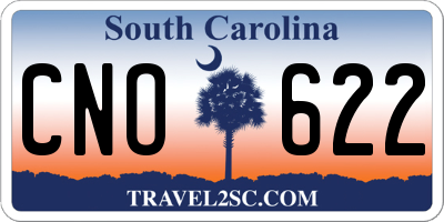 SC license plate CNO622