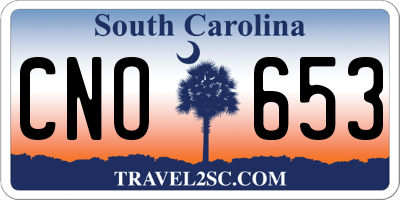 SC license plate CNO653